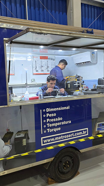 A unidade móvel da MetroSert